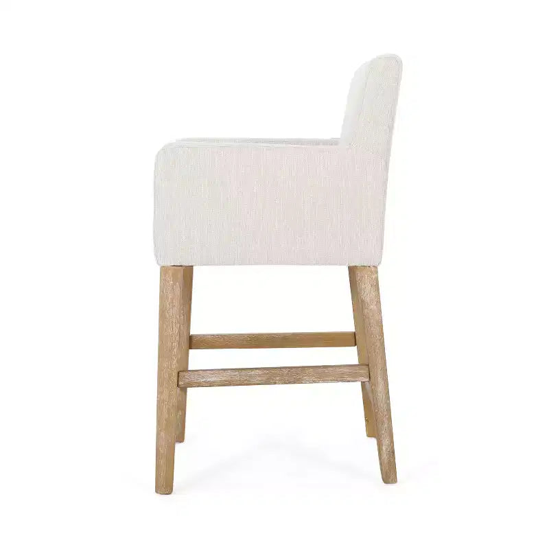 Tabouret de bar en bois rembourré de style moderne, 26 pouces (lot de 2)