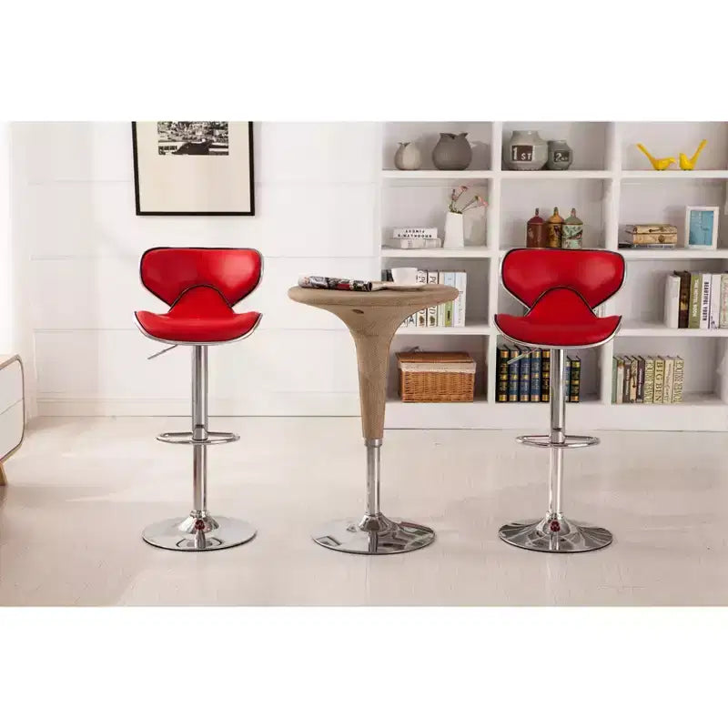 Drehbarer Barhocker aus Kunstleder, höhenverstellbar, 2er-Set