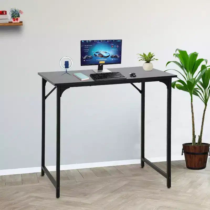 Bureau informatique de style industriel moderne de 32/39/47 pouces, avec grand plateau et robuste cadre en acier