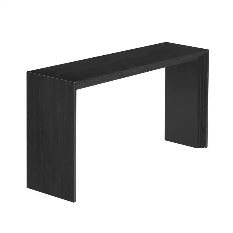 Table console moderne en bois massif de paulownia avec placage, pour salon ou entrée