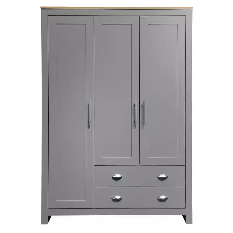 Armoire de rangement à 3 portes (comprend le corps de l’armoire et deux tringles de penderie)
