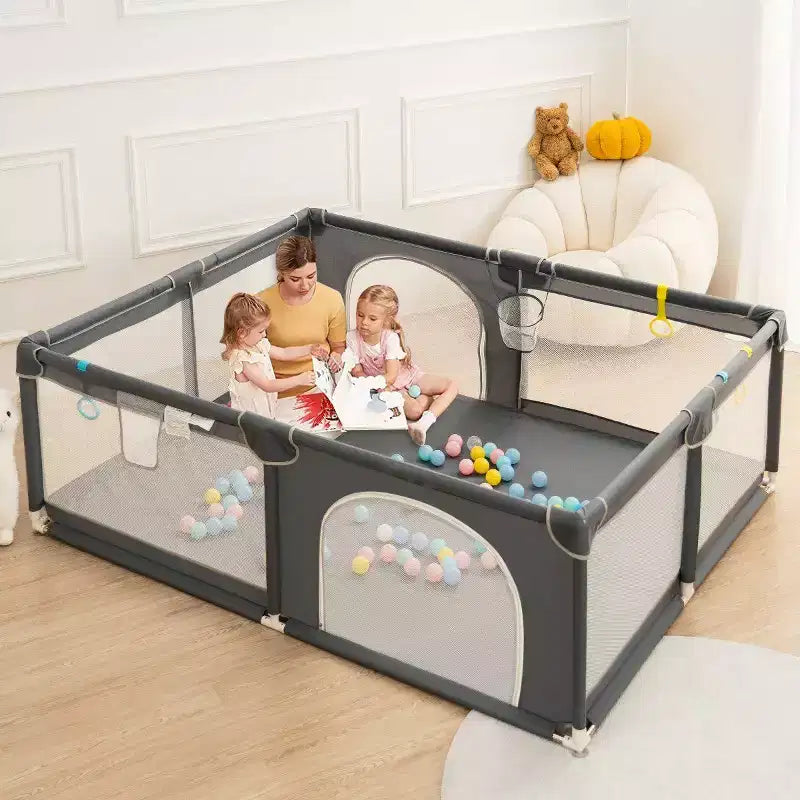 Parc pour bébé spacieux et sécurisé à 4 panneaux, 79x71, portable