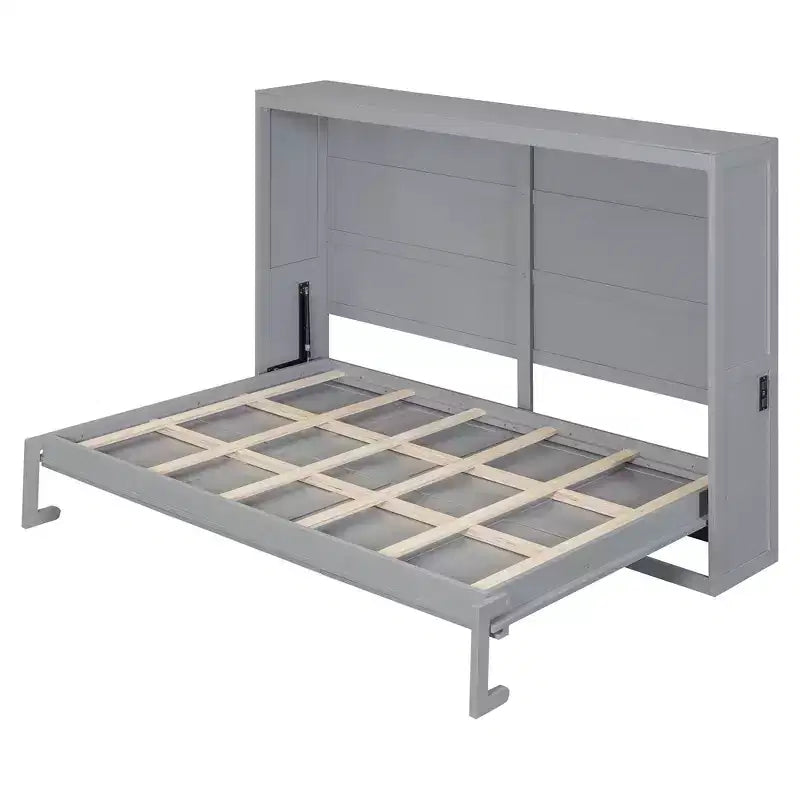 Murphy-Bett mit Wandmontage im modernen Design und USB-Ladestation
