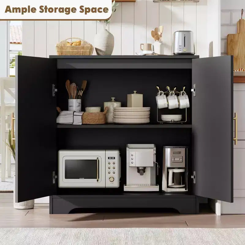 Buffet avec portes en rotin et étagères, meuble de rangement moderne pour salle à manger, salon, entrée ou cuisine