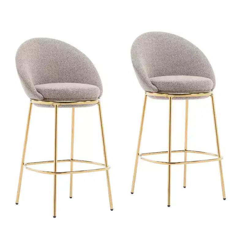 Metall-Barhocker mit Polsterung (2er-Set), geeignet für Küchentheken und Hausbars.