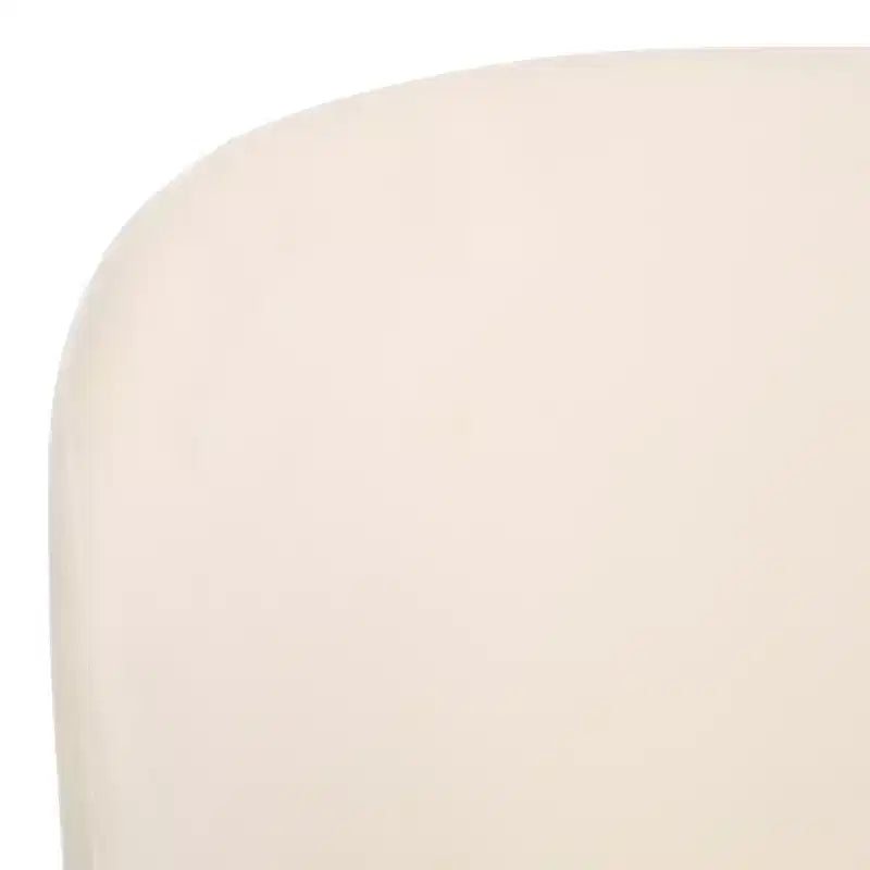 Chaise de salle à manger rembourrée – blanc ivoire / finition noyer